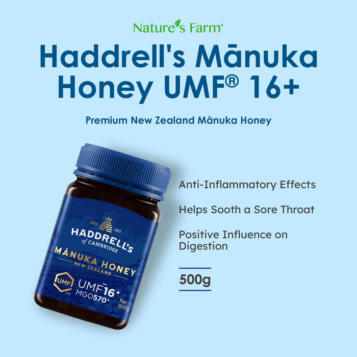 Haddrell's of Cambridge Manuka Honey UMF® 16+ 500g