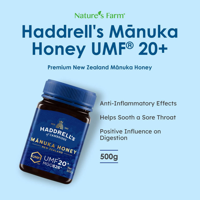 Haddrell's of Cambridge Manuka Honey UMF® 20+ 500g