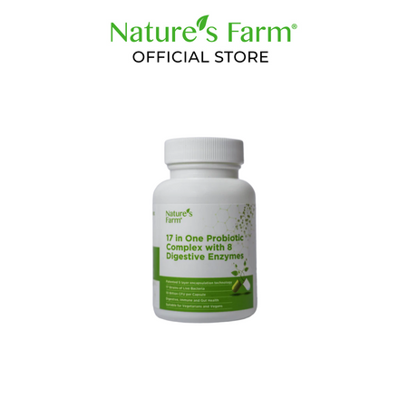 Nature's Farm 17 in One Probiotic Complex with 8 Digestive Enzymes 30s