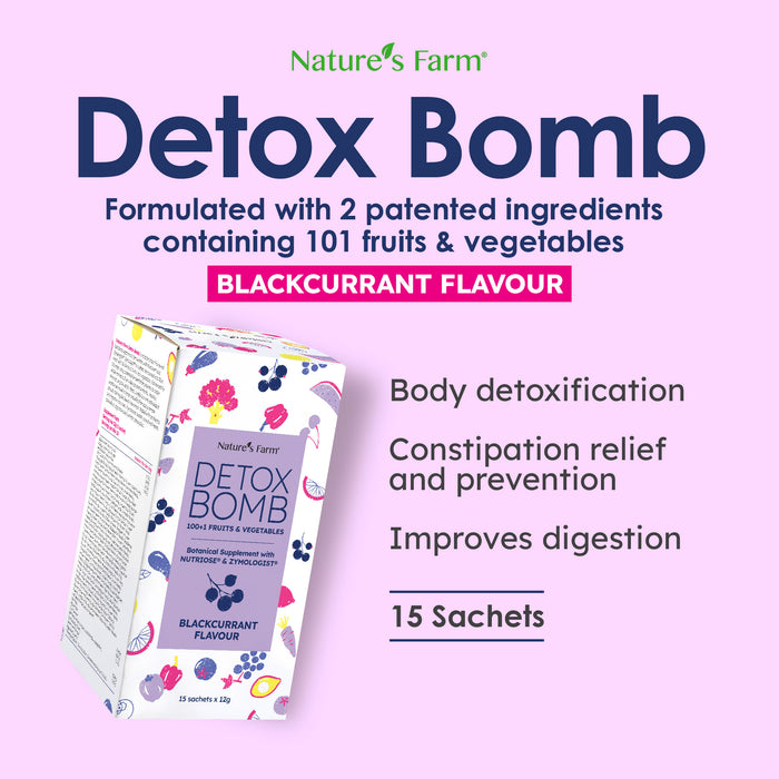 Nature's Farm® Detox Bomb Blackcurrant 15s