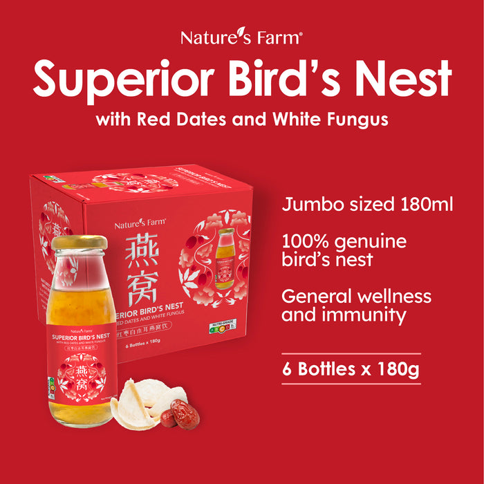 Nature's Farm® Bird's Nest Red Dates White Fungus 8% 180ml x 6s