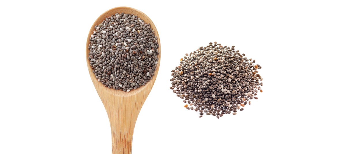 Spoonful of Chia Seed Also Known as Exotic Seed or Sage Seeds - Nature's Farm