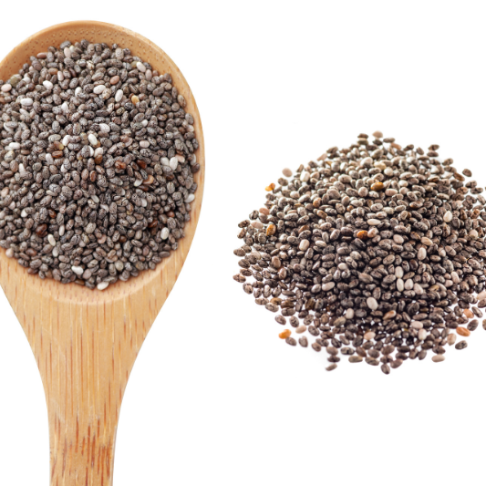 Spoonful of Chia Seed Also Known as Exotic Seed or Sage Seeds - Nature's Farm