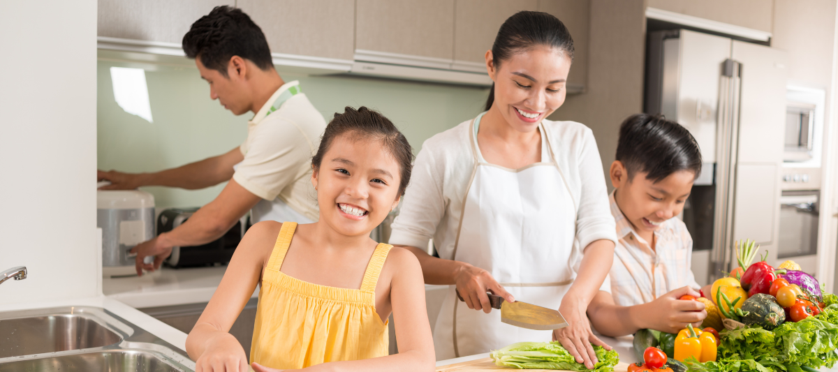 Happy, Healthy Asian Family - Multivitamins for Family 