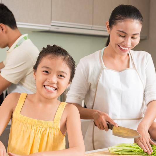 Happy, Healthy Asian Family - Multivitamins for Family 