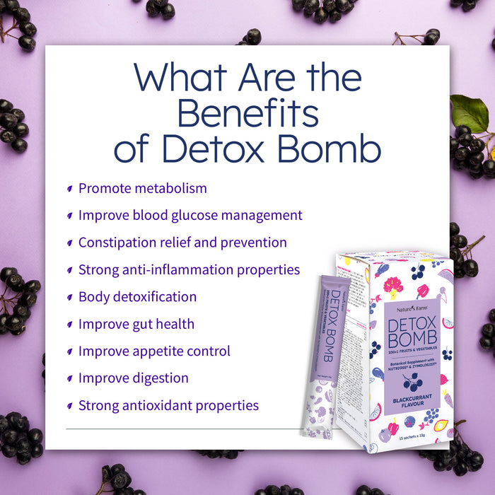 Nature's Farm® Detox Bomb Blackcurrant 15s