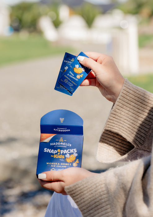 [Bundle of 3] Haddrell's of Cambridge Snap Packs for Kids UMF 5+ Mānuka Honey