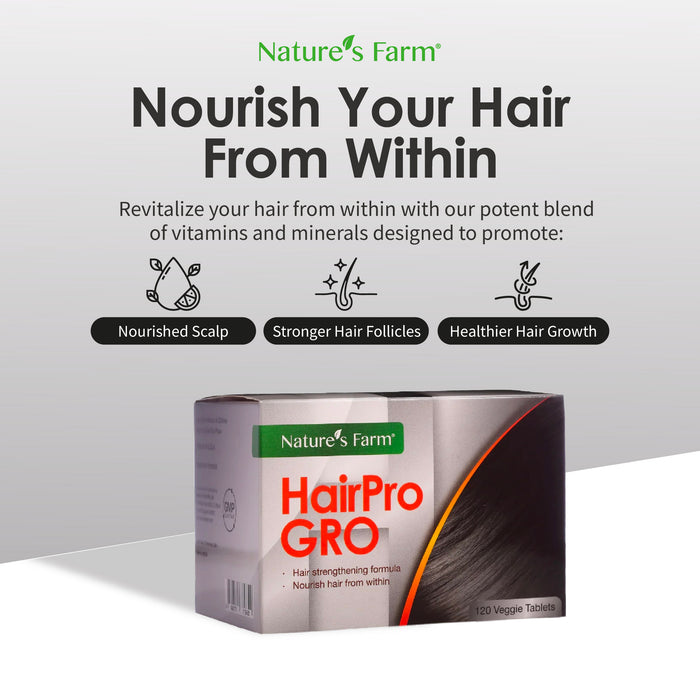 Nature's Farm® HairPro GRO, 120s