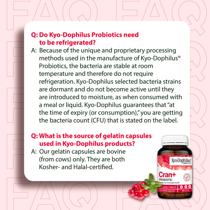Wakunaga® Kyo-Dophilus® Cran+ Probiotic, 60s