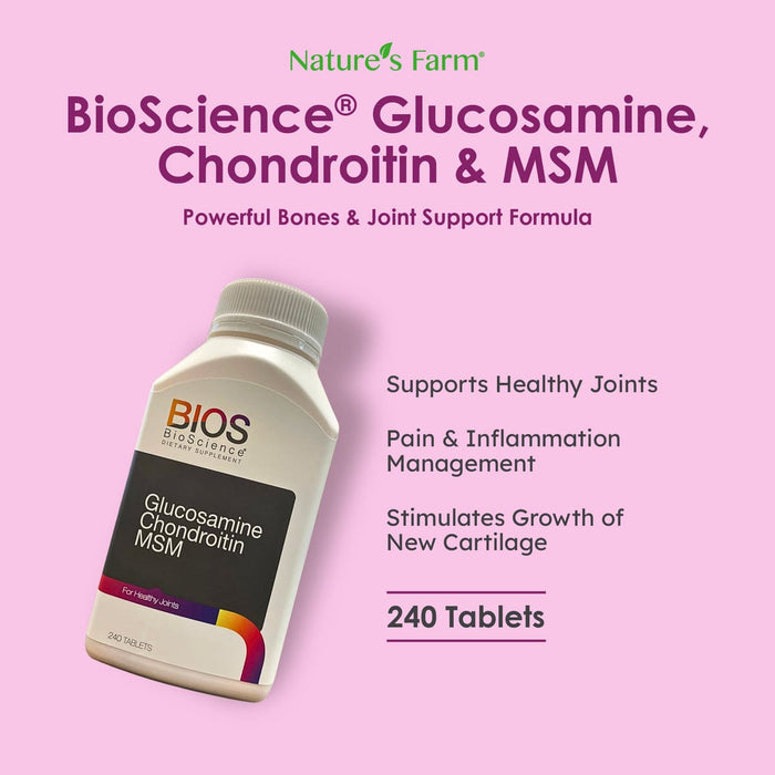 BioScience® Glucosamine, Chondroitin & MSM 240s