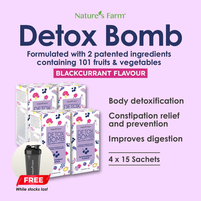Nature's Farm® Detox Bomb Blackcurrant 15s