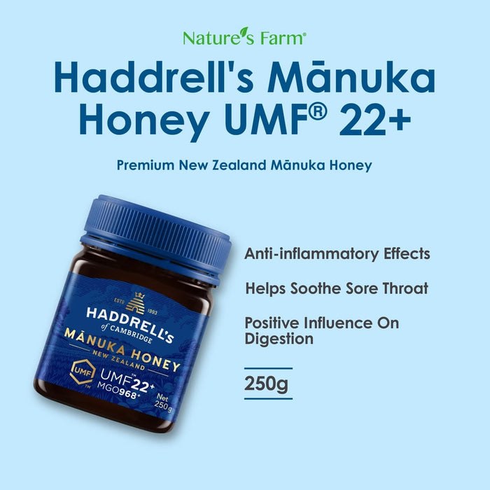Haddrell’s of Cambridge Manuka Honey UMF® 22+ 250g