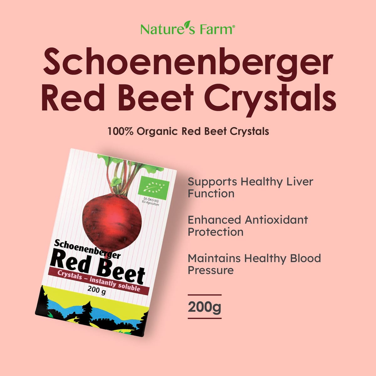 Schoenenberger Red Beet Crystals 200g