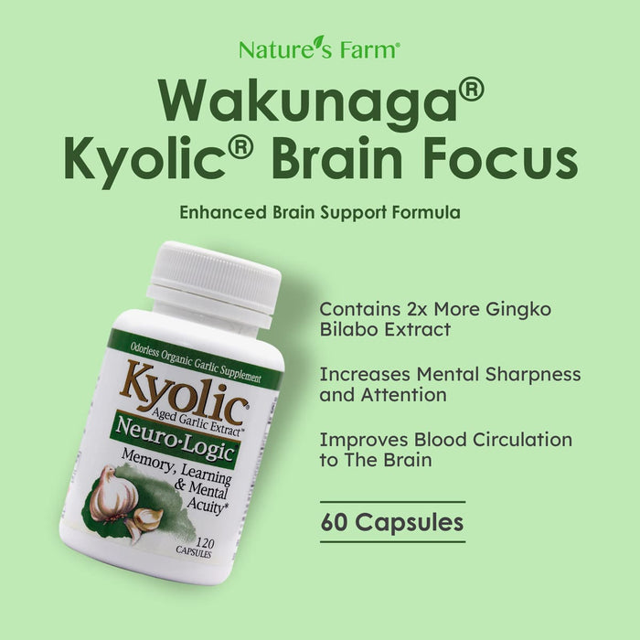 Wakunaga® Kyolic® Brain Focus, 60s