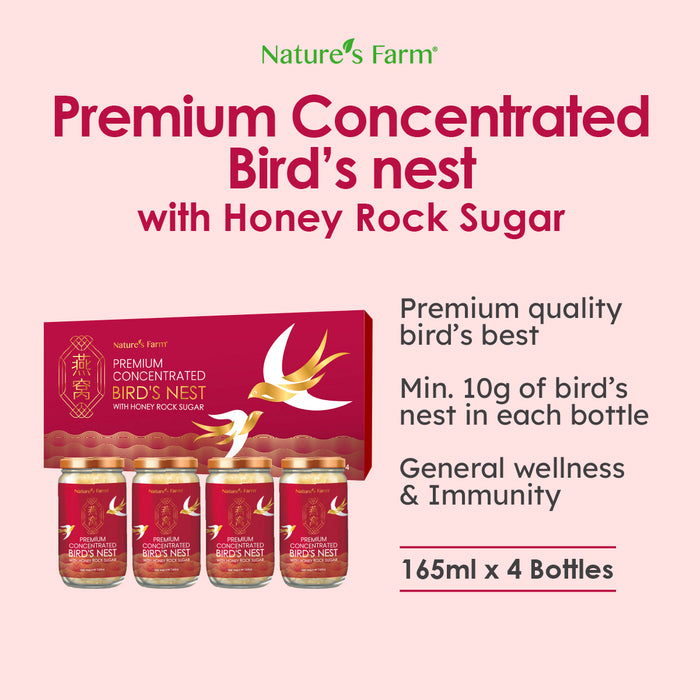Nature's Farm® Premium Concentrated Bird's Nest with Honey Rock Sugar 165ml 4s