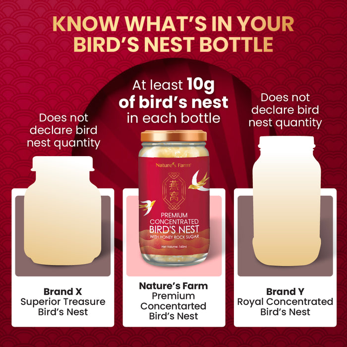 Nature's Farm® Premium Concentrated Bird's Nest with Honey Rock Sugar 165ml 4s