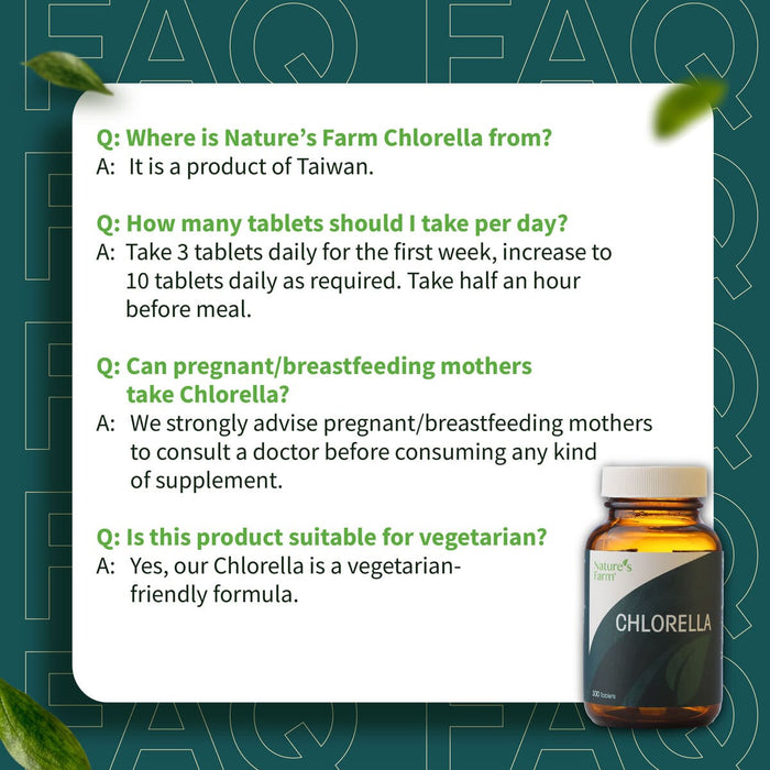Nature's Farm Chlorella 291mg, 300s