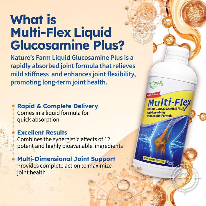 Nature's Farm® Multi Flex Liquid Glucosamine Plus, 930ml