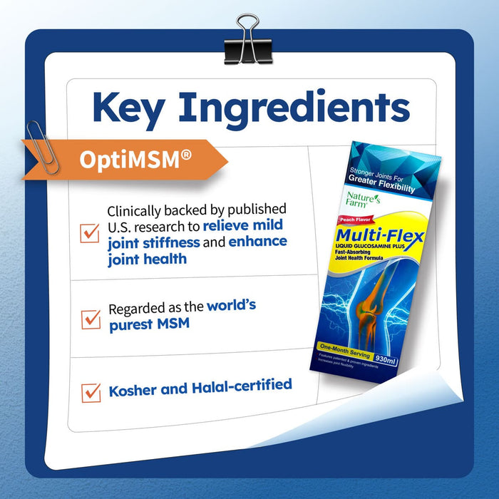Nature's Farm® Multi Flex Liquid Glucosamine Plus, 930ml