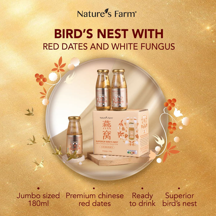 Nature's Farm® Superior Bird’s Nest Longan & Peach Gum 180ml 6s