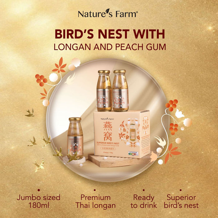 Nature's Farm® Superior Bird’s Nest Longan & Peach Gum 180ml 6s
