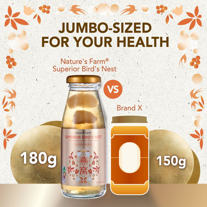 Nature's Farm® Superior Bird’s Nest Longan & Peach Gum 180ml 6s
