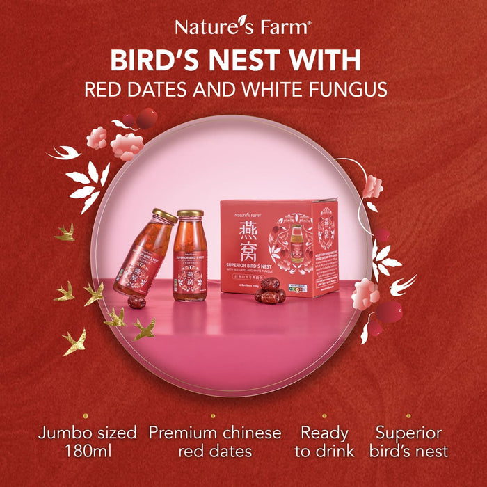 Nature's Farm® Superior Bird's Nest with Red Dates & White Fungus 180ml 6s