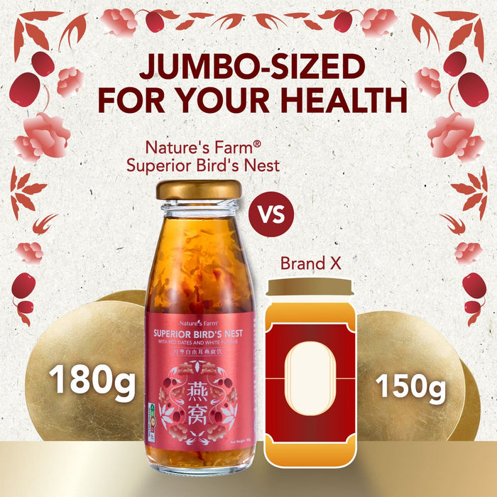 Nature's Farm® Superior Bird's Nest with Red Dates & White Fungus 180ml 6s
