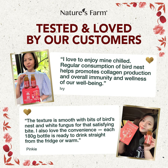 Nature's Farm® Superior Bird's Nest with Red Dates & White Fungus 180ml 6s