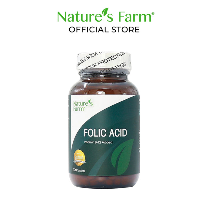 Nature's Farm® Folic Acid + Vitamin B-12, 120s